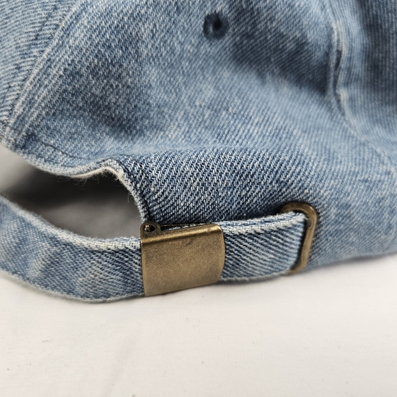 Vintage The World's Greatest Hamburgers FUDDRUCKERS Strapback Denim Hat Cap - Picture 5 of 10